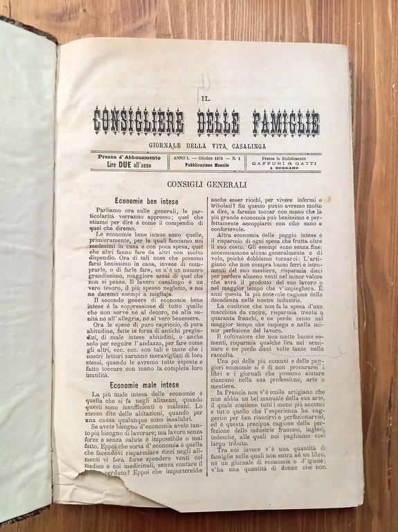 Il consigliere delle famiglie. Giornale della vita casalinga - anno … | Immagine Gallery 2
