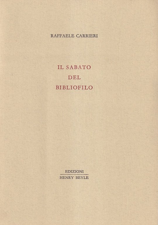 Il sabato del bibliofilo