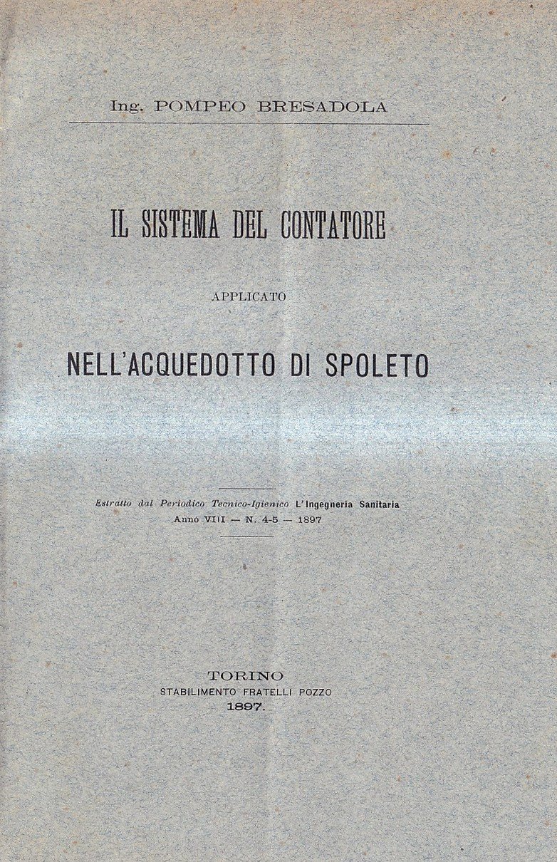 Il sistema del contatore applicato nell'acquedotto di Spoleto