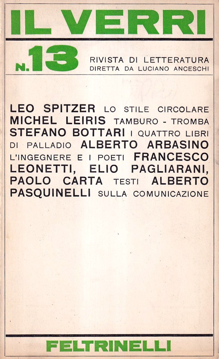 Il Verri. Rivista di letteratura - n. 13, 1964 | Immagine principale