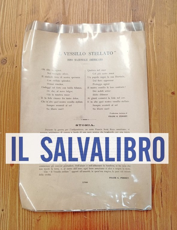 "Il Vessillo Stellato". Inno Nazionale americano