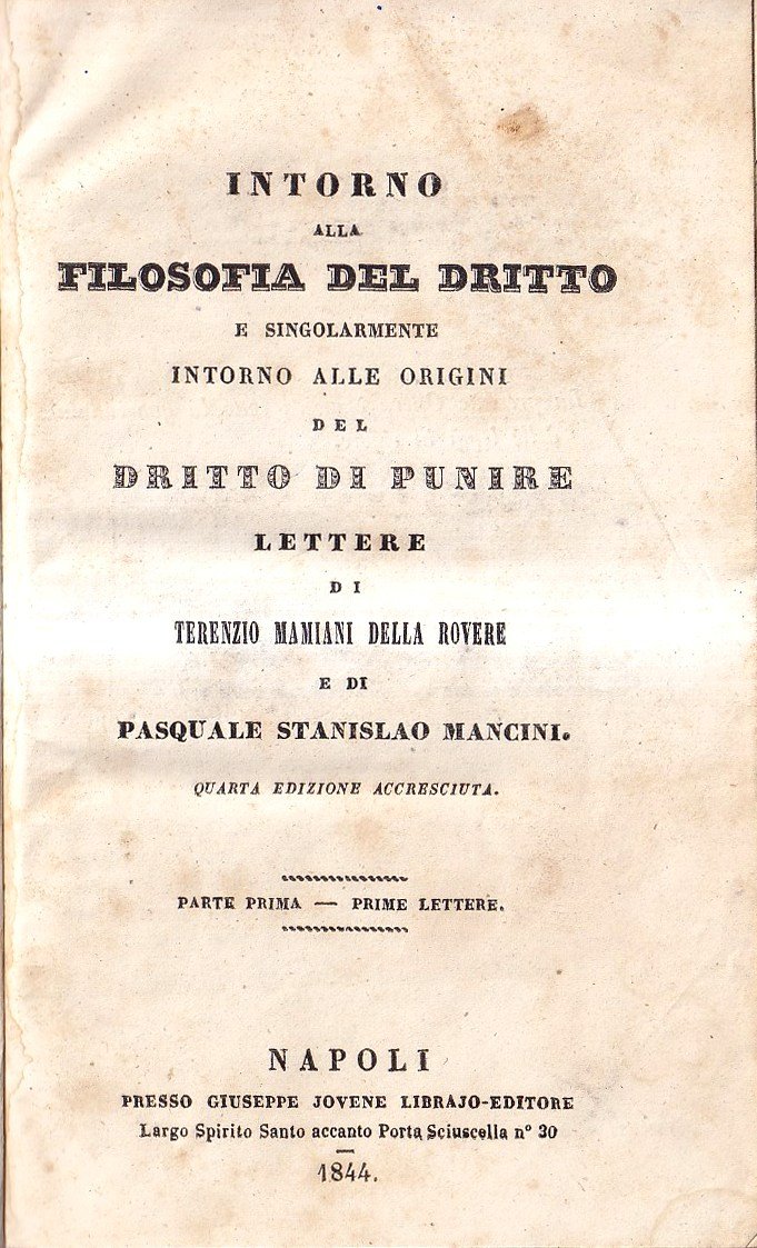 Intorno alla filosofia del dritto e singolarmente intorno alle origini … | Immagine principale