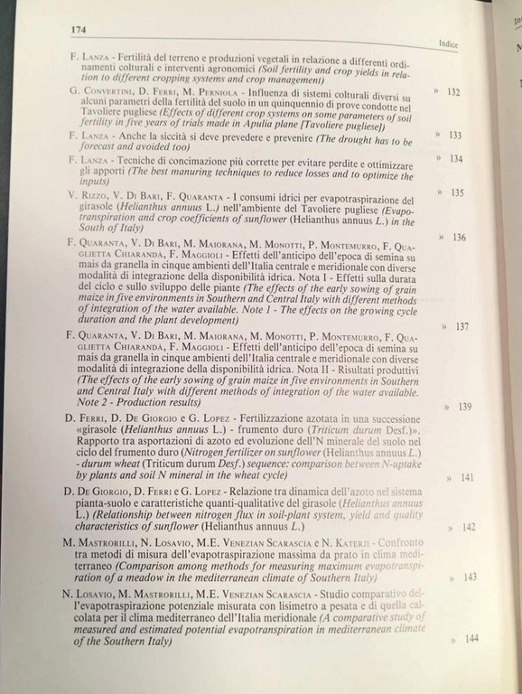 Istituto Sperimentale Agronomico, Bari. Annali - vol. XX, 1989