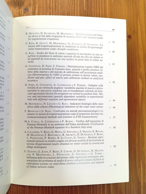 Istituto Sperimentale Agronomico, Bari. Annali - vol. XXIII, 1992