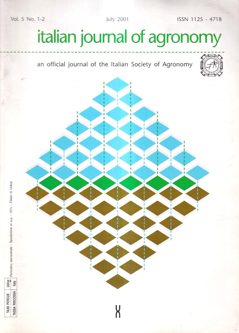 Italian Journal of Agronomy. An official journal of the Italian …