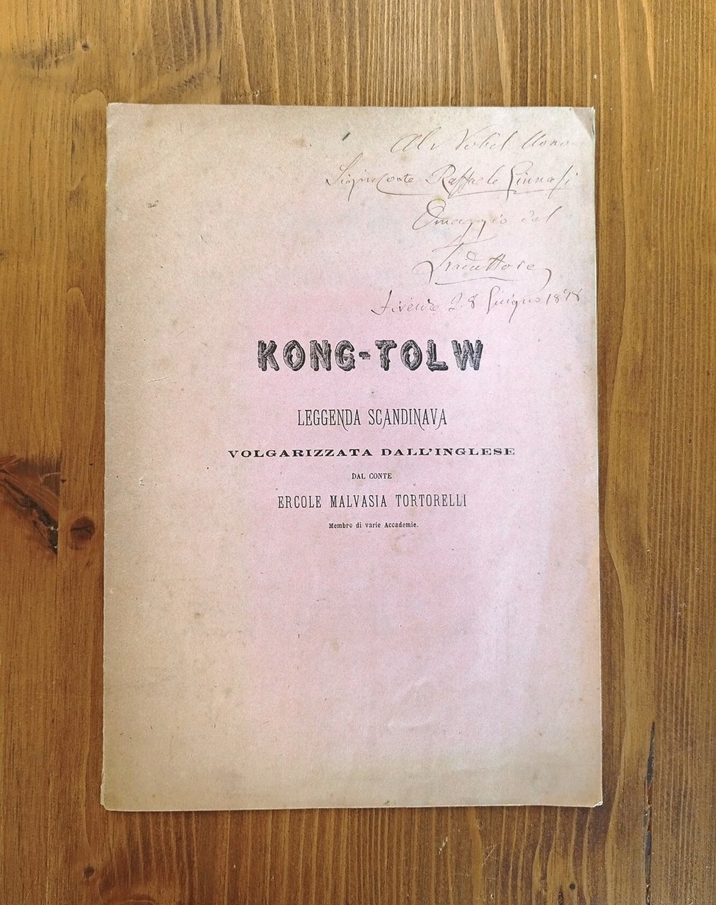 Kong-Tolw. Leggenda scandinava mitico-umana