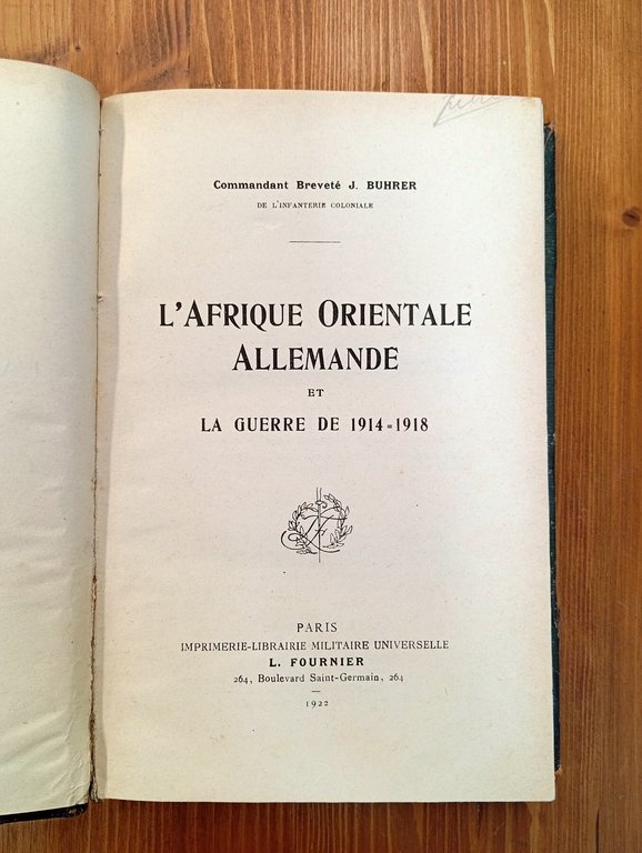 L'Afrique orientale allemande et la guerre de 1914-1918