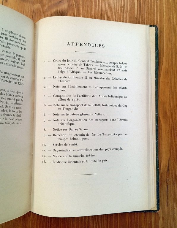 L'Afrique orientale allemande et la guerre de 1914-1918