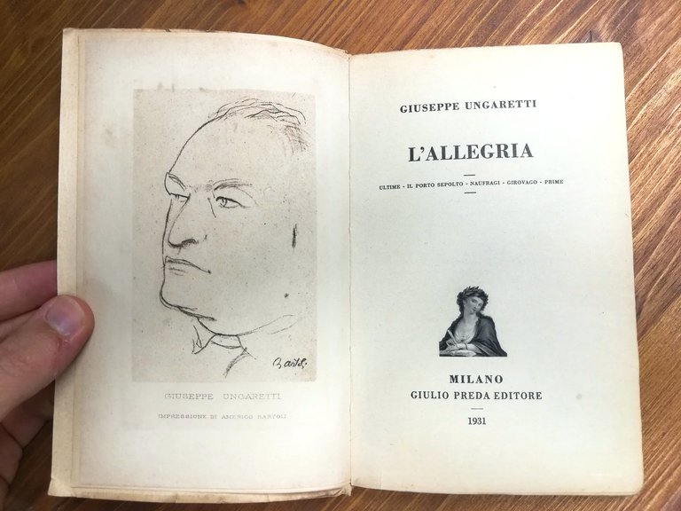 L'Allegria. Ultime - Il Porto Sepolto - Naufragi - Girovago …
