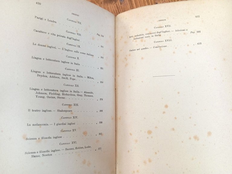 L'anglomania e l'influsso inglese in Italia nel secolo XVIII