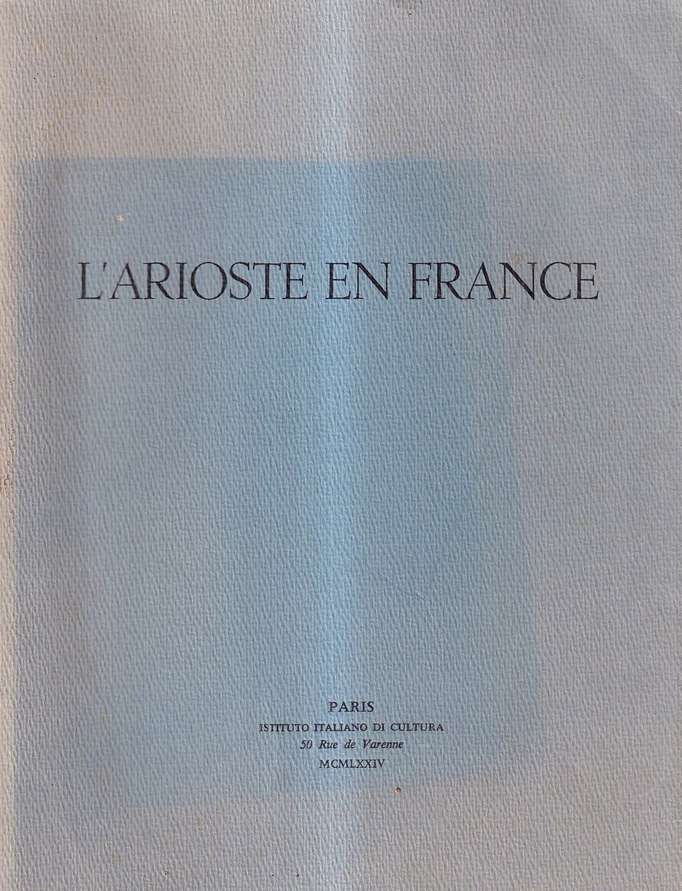 L'Arioste en France