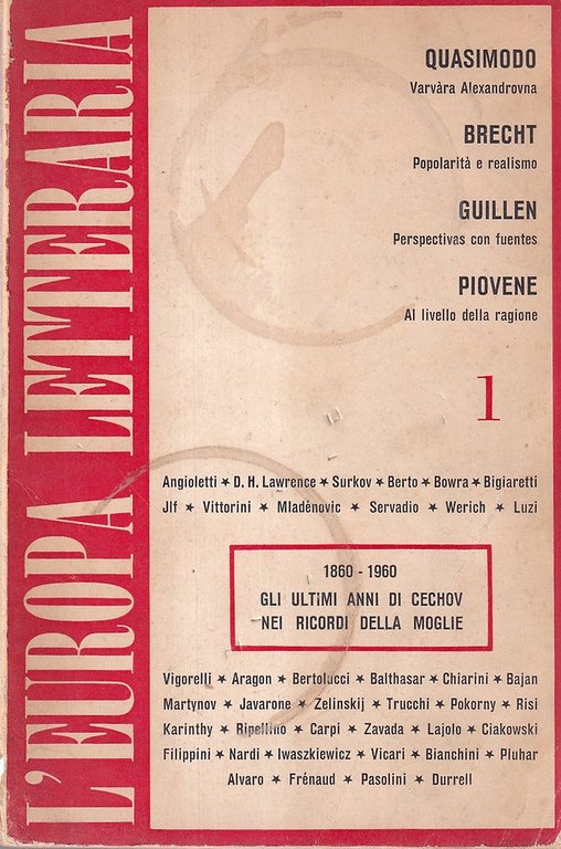 L'Europa Letteraria Anno 1 Numero 1 | Immagine Gallery 2