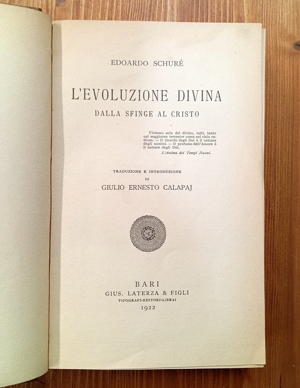 L'evoluzione divina dalla sfinge al Cristo