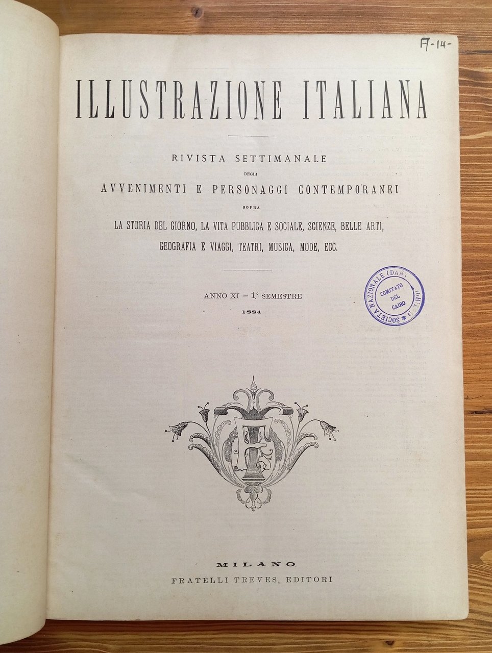 L'illustrazione Italiana - anno XI, 1° semestre (1884) nn. 1-26
