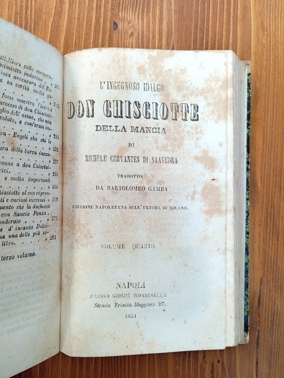 L'ingegnoso idalgo Don Chisciotte della Mancia. Vol. I, II, III …