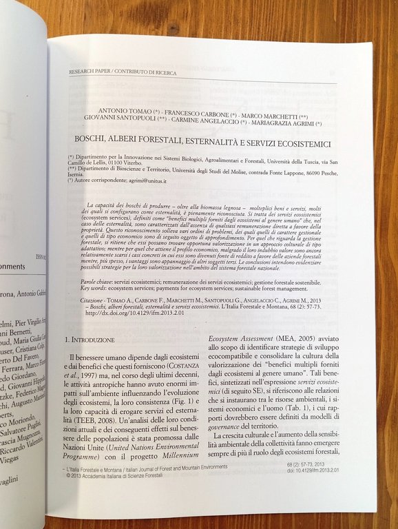 L'Italia forestale e montana. Rivista di politica economia e tecnica …