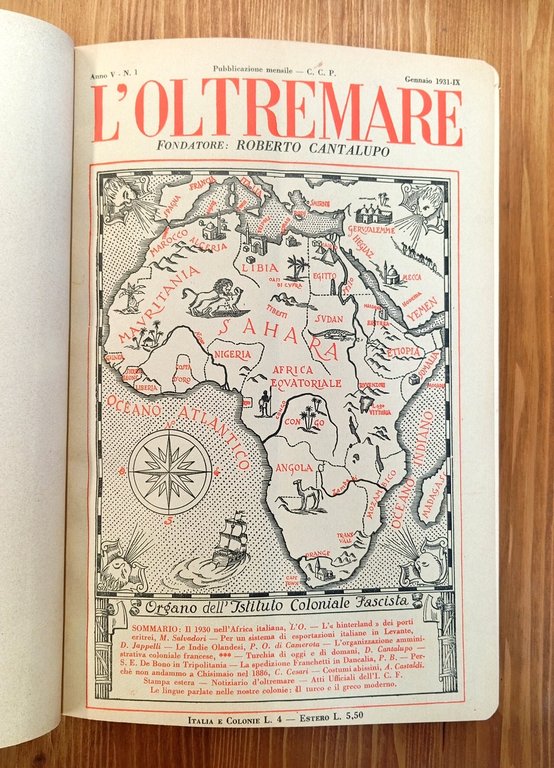 L'OLTREMARE. Pubblica gli Atti Ufficiali dell'Istituto Coloniale Italiano - 6 …