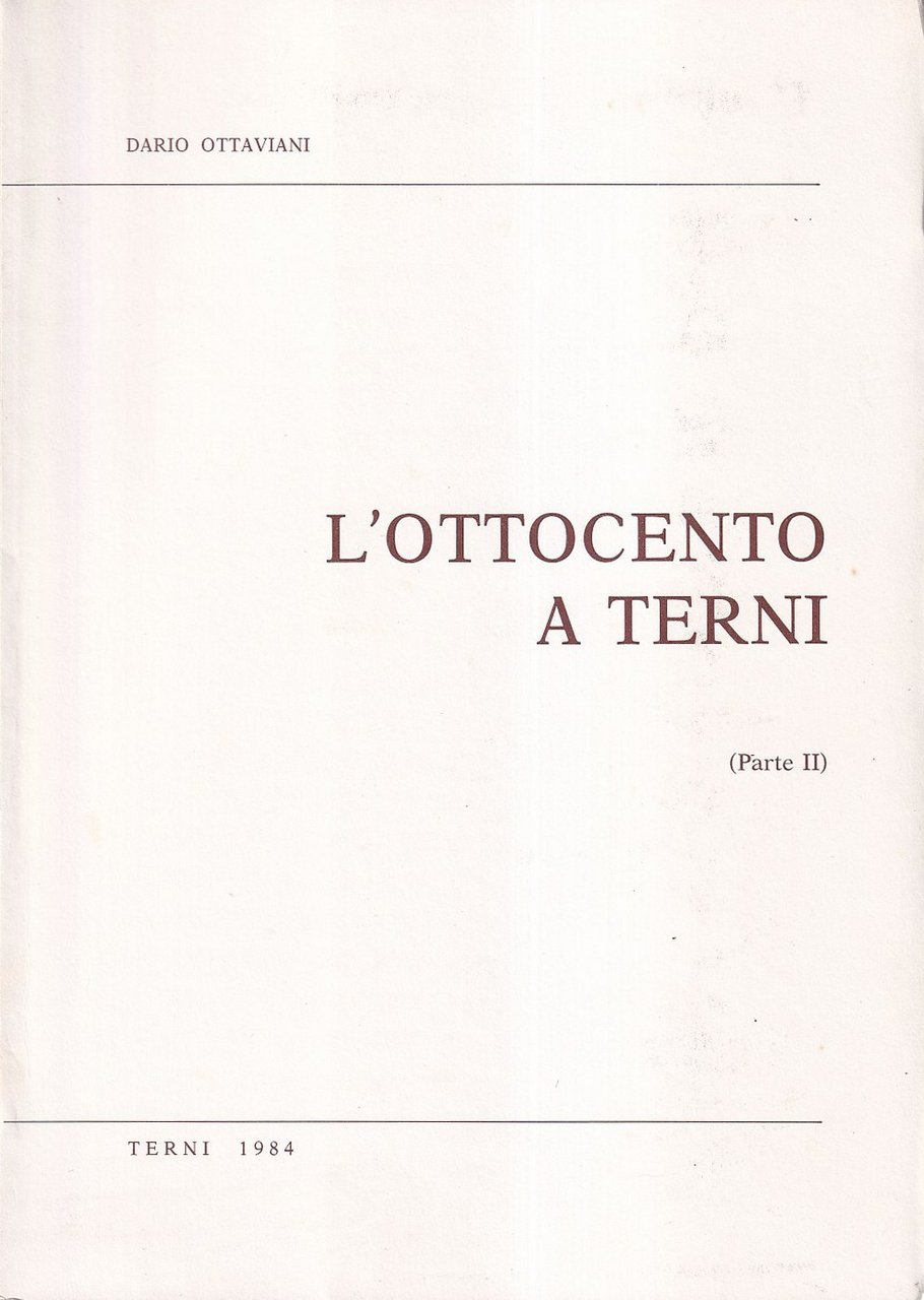 L'ottocento a Terni. (Parte II) | Immagine principale