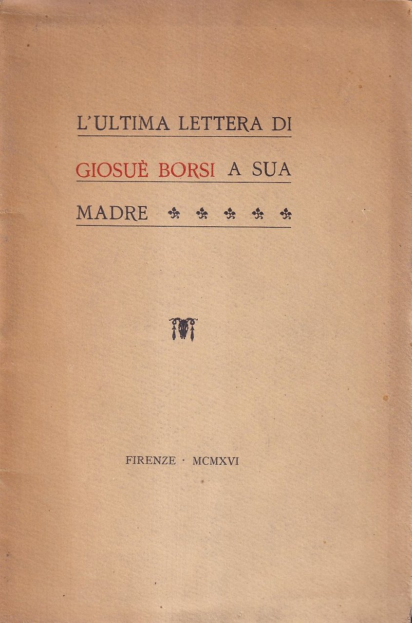L'ultima lettera di Giosuè Borsi a sua madre | Immagine principale
