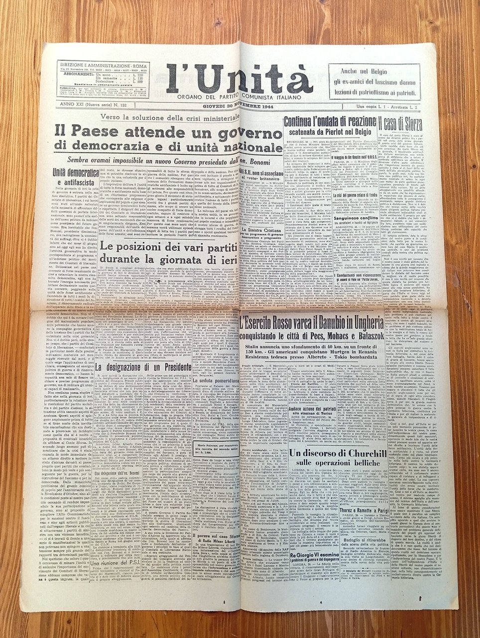 L'Unità. Organo del Partito Comunista Italiano - anno XXI (nuova …