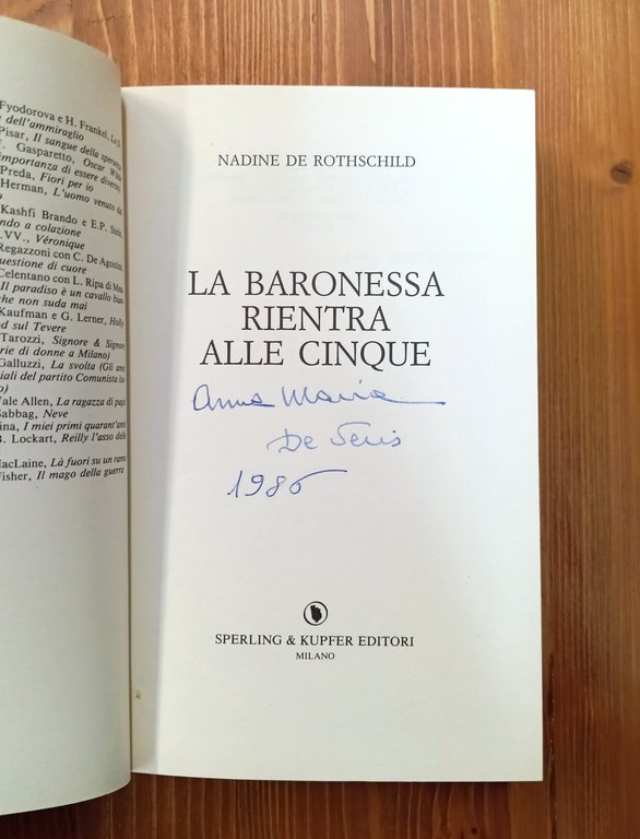 La baronessa rientra alle cinque