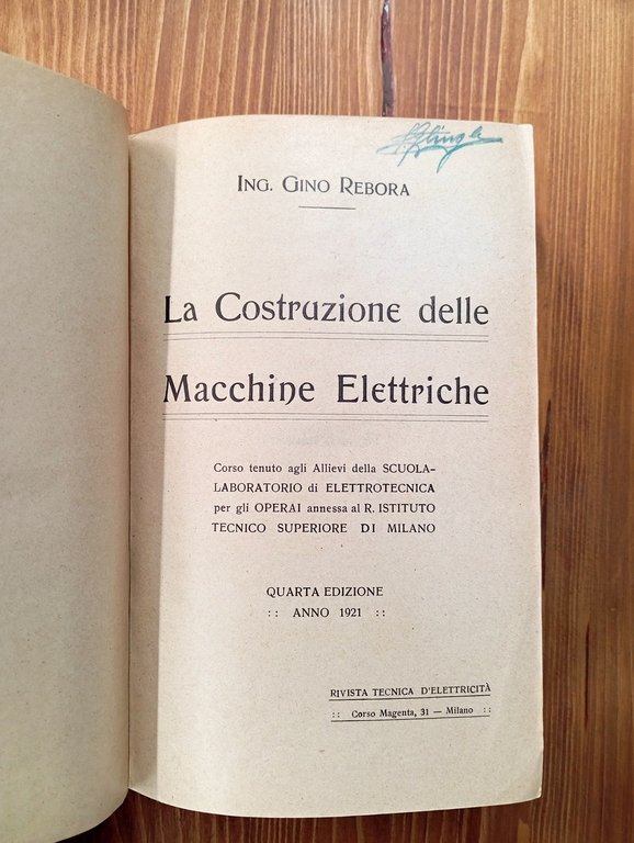 La costruzione delle macchine elettriche