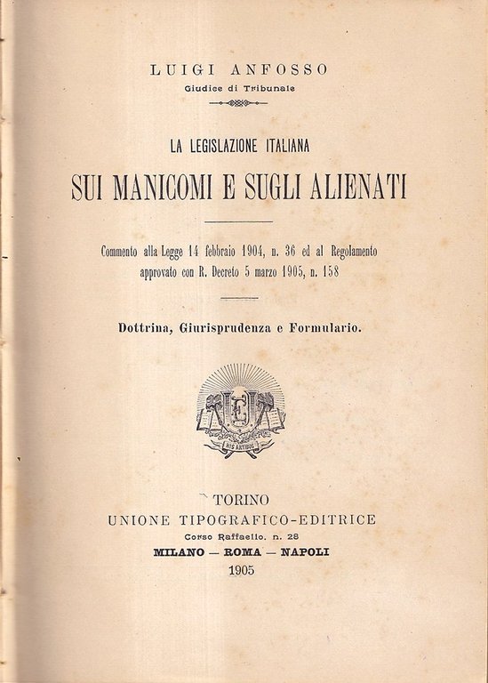 La legislazione italiana sui manicomi e sugli alienati | Immagine Gallery 2