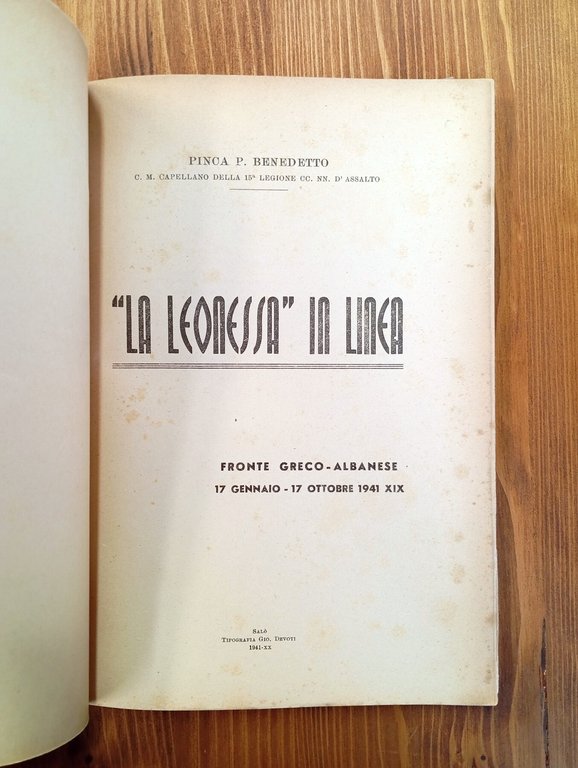 "La Leonessa" in linea. Fronte greco-albanese 17 gennaio - 17 …