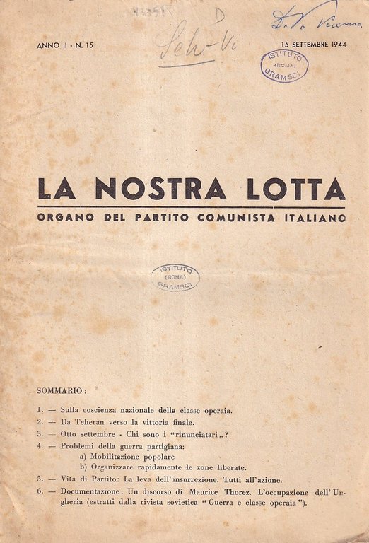 La nostra lotta. Organo del Partito Comunista Italiano - Anno … | Immagine Gallery 2