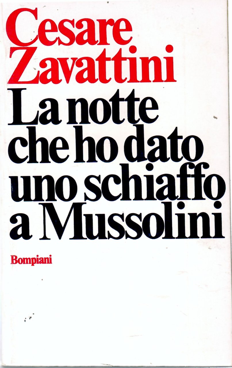 La Notte Che Ho Dato Uno Schiaffo a Mussolini