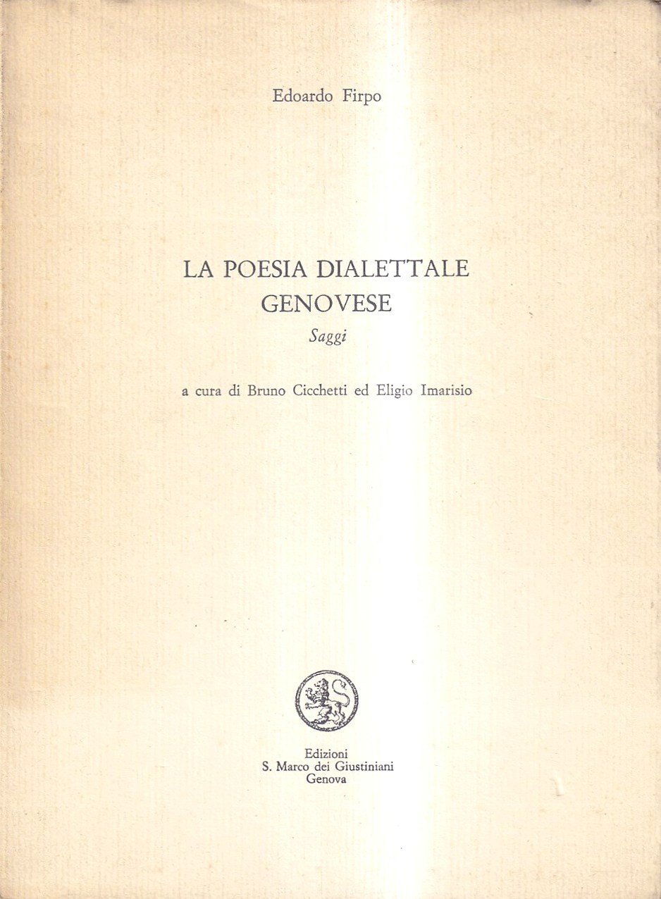 La poesia dialettale genovese. Saggi