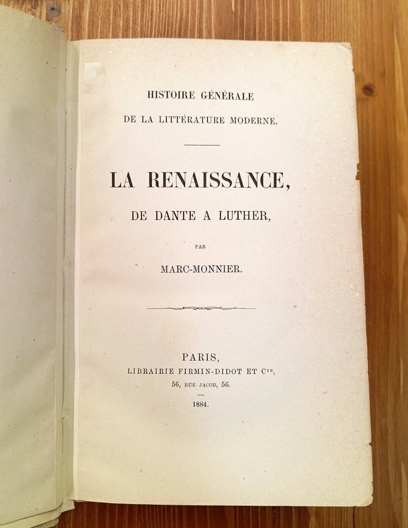 La Renaissance, de Dante à Luther