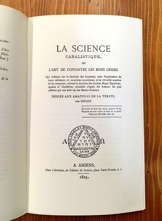 La Science cabalistique, ou l'art de connaître les bons génies