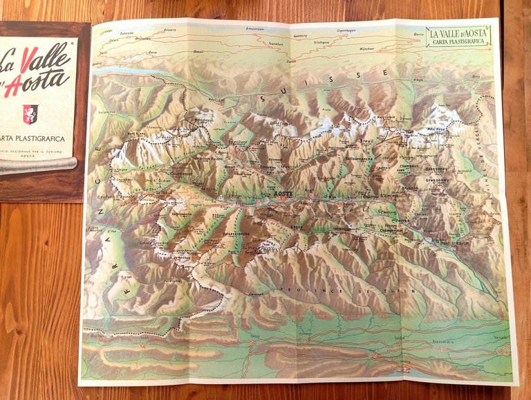 La Valle d'Aosta. Carta plastigrafica