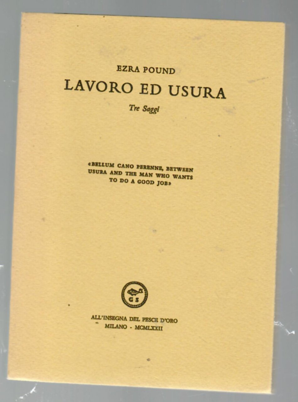 Lavoro ed usura. Tre saggi