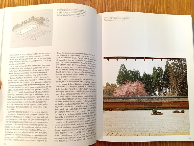 Le jardin japonais. Angle droit et forme naturelle