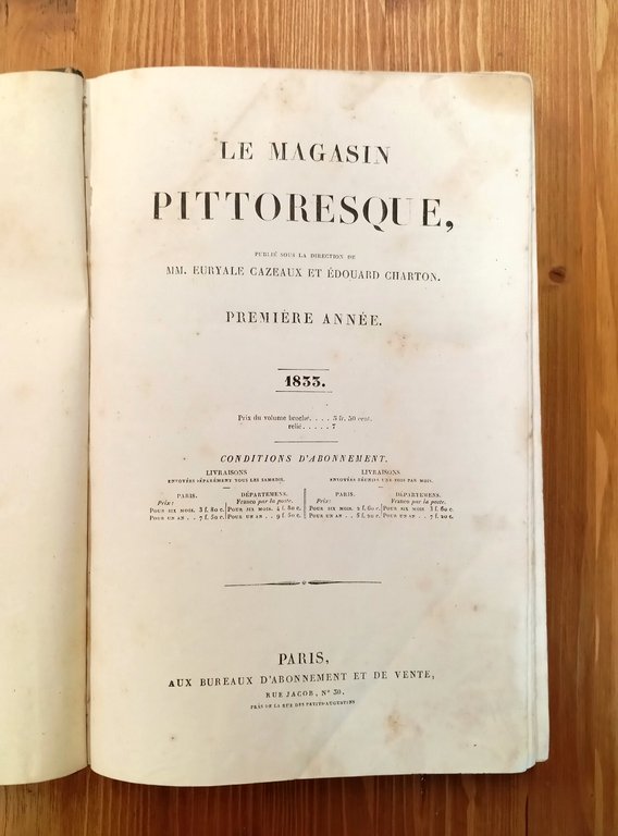 Le Magasin pittoresque - Première / Sixième année, 1833-1838 (prime …