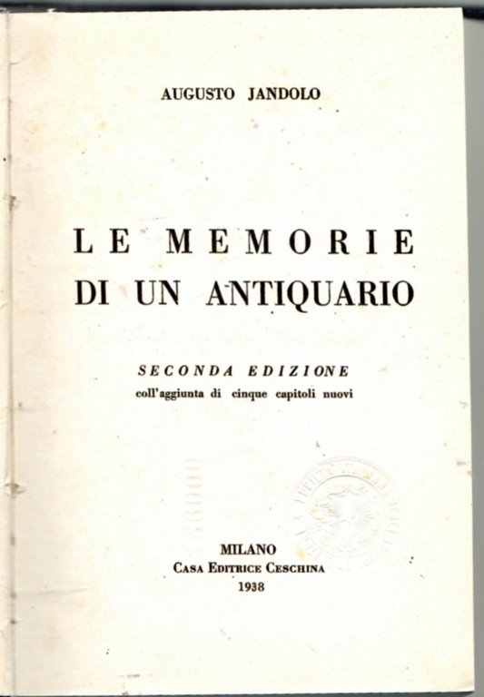 Le memorie di un antiquario