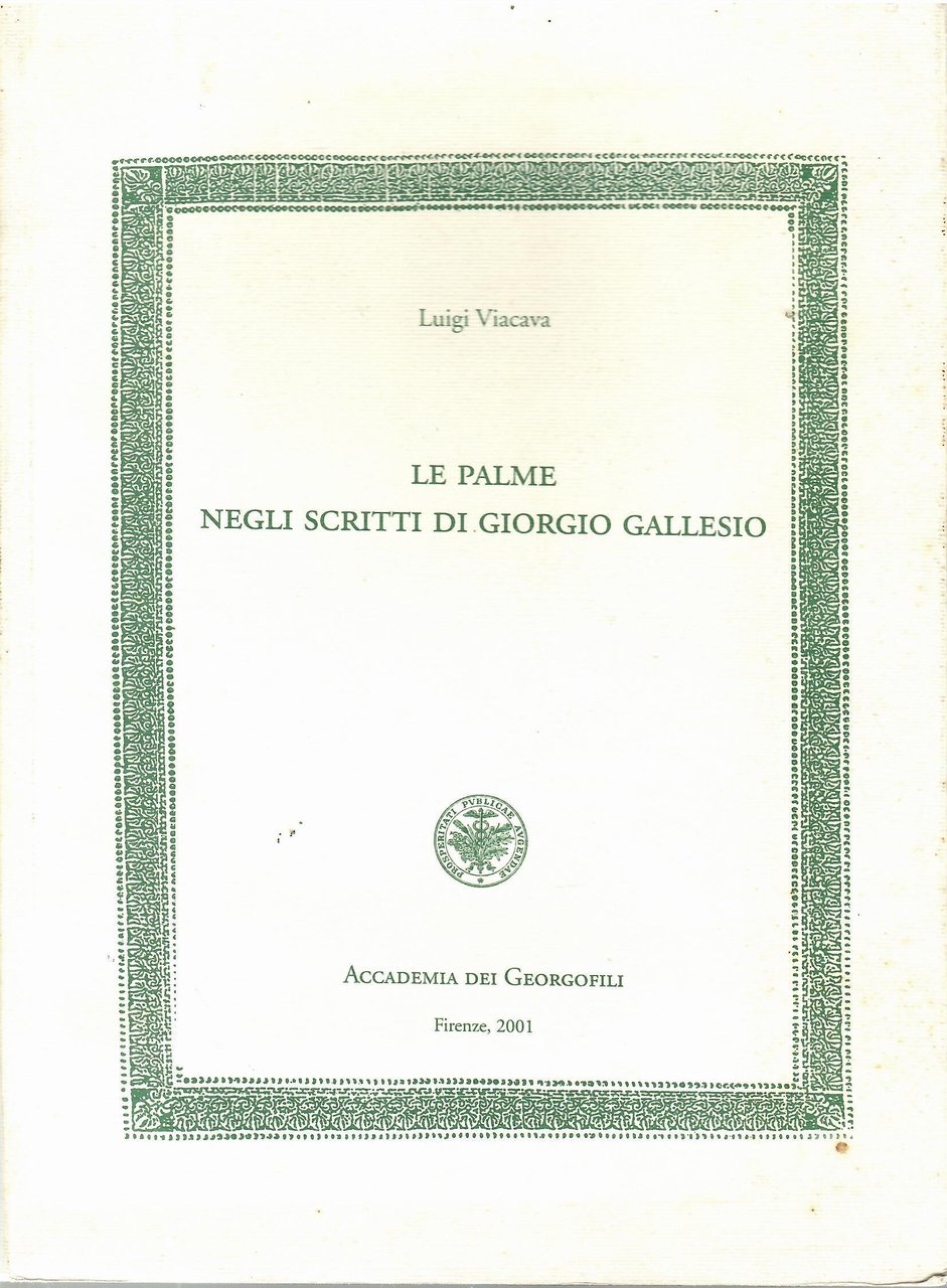 Le Palme Negli Scritti Di Giorgio Gallesio