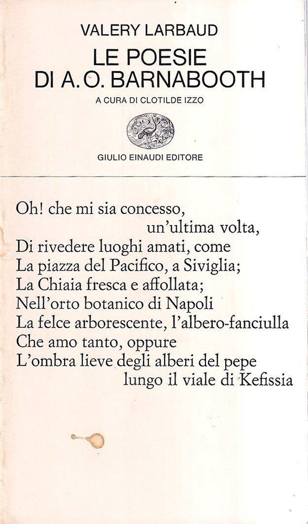 Le poesie di A. O. Barnabooth e poesie plurilingui