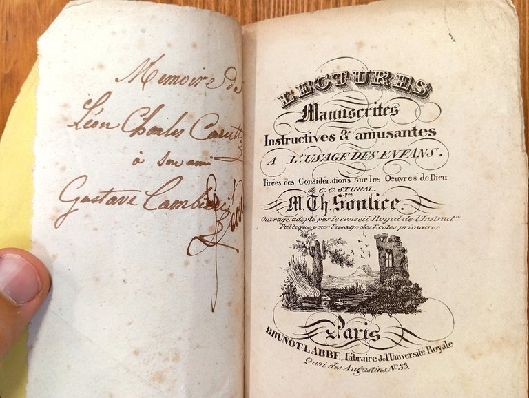 Lectures manuscrites instructives et amusantes à l'usage des enfans. Tirées …