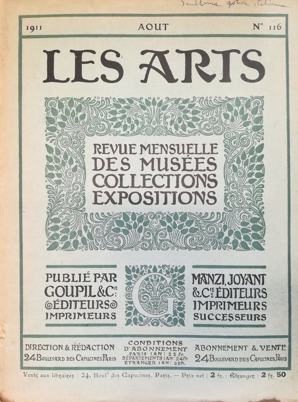 Les Arts, N. 116, Aout 1911 - Le Palais Davanzati …