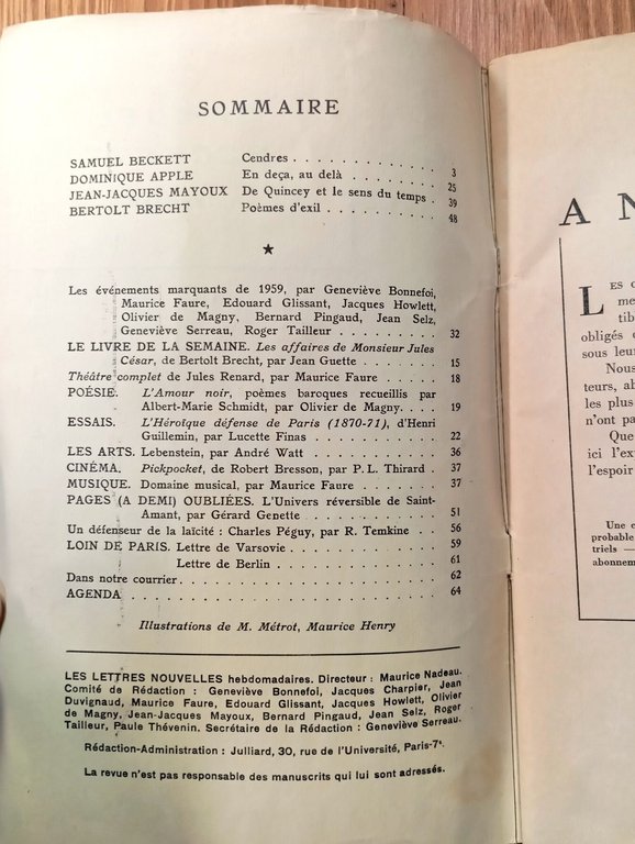 Les lettres nouvelles - 7e année, nouvelle série, n. 36, … | Immagine Gallery 2