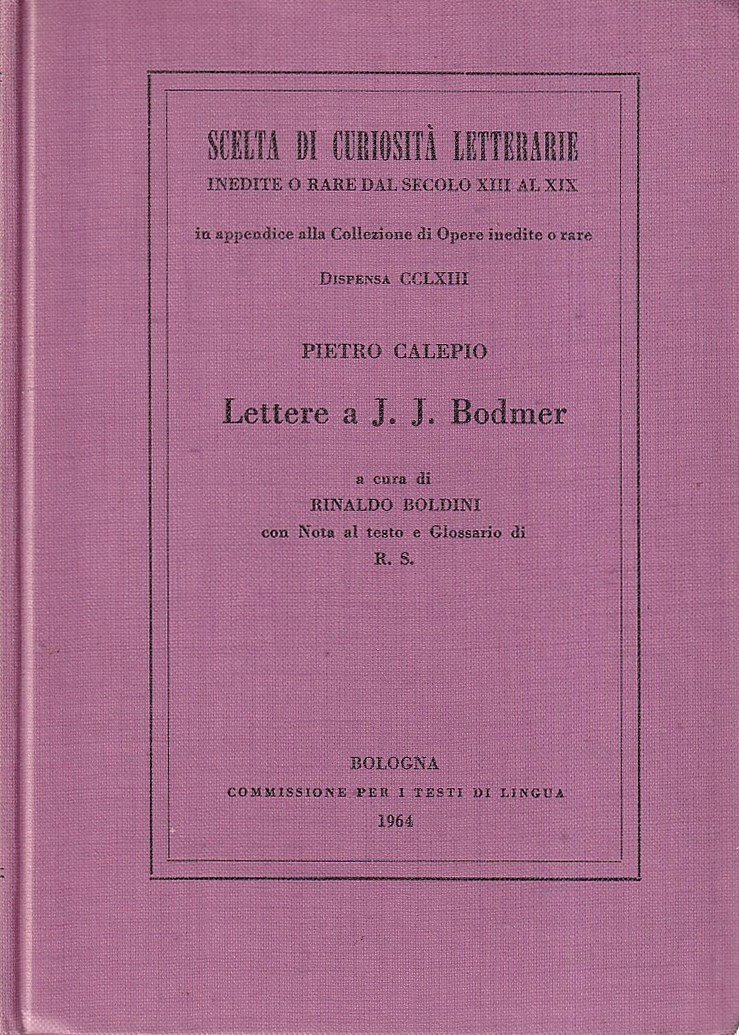 Lettere a J. J. Bodmer | Immagine principale