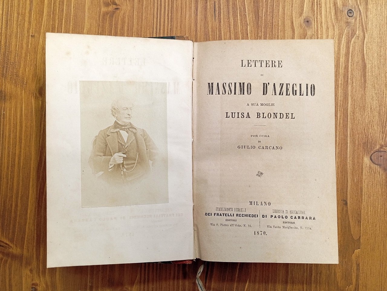Lettere di Massimo d'Azeglio a sua moglie Luisa Blondel