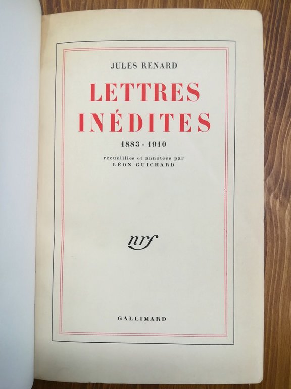 Lettres inédites, 1883-1910