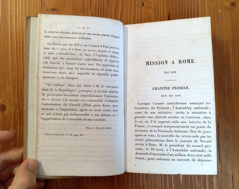 Ma mission à Rome, mai 1849. Mémoire présenté au Conseil …