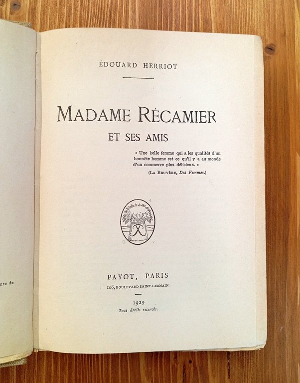 Madame Récamier et ses amis