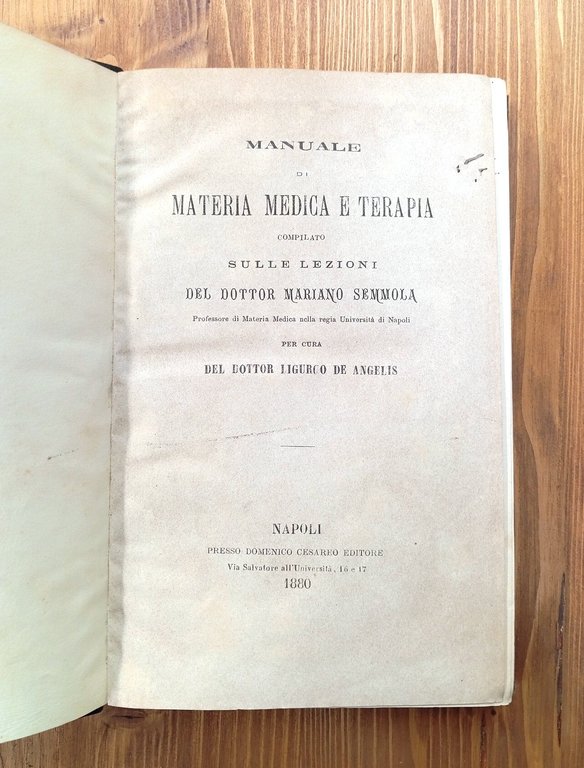 Manuale di materia medica e terapia - compilato sulle lezioni …