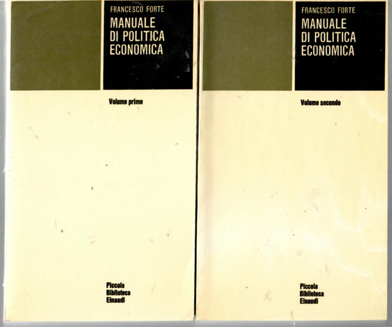 Manuale di Politica Economica. 2 volumi